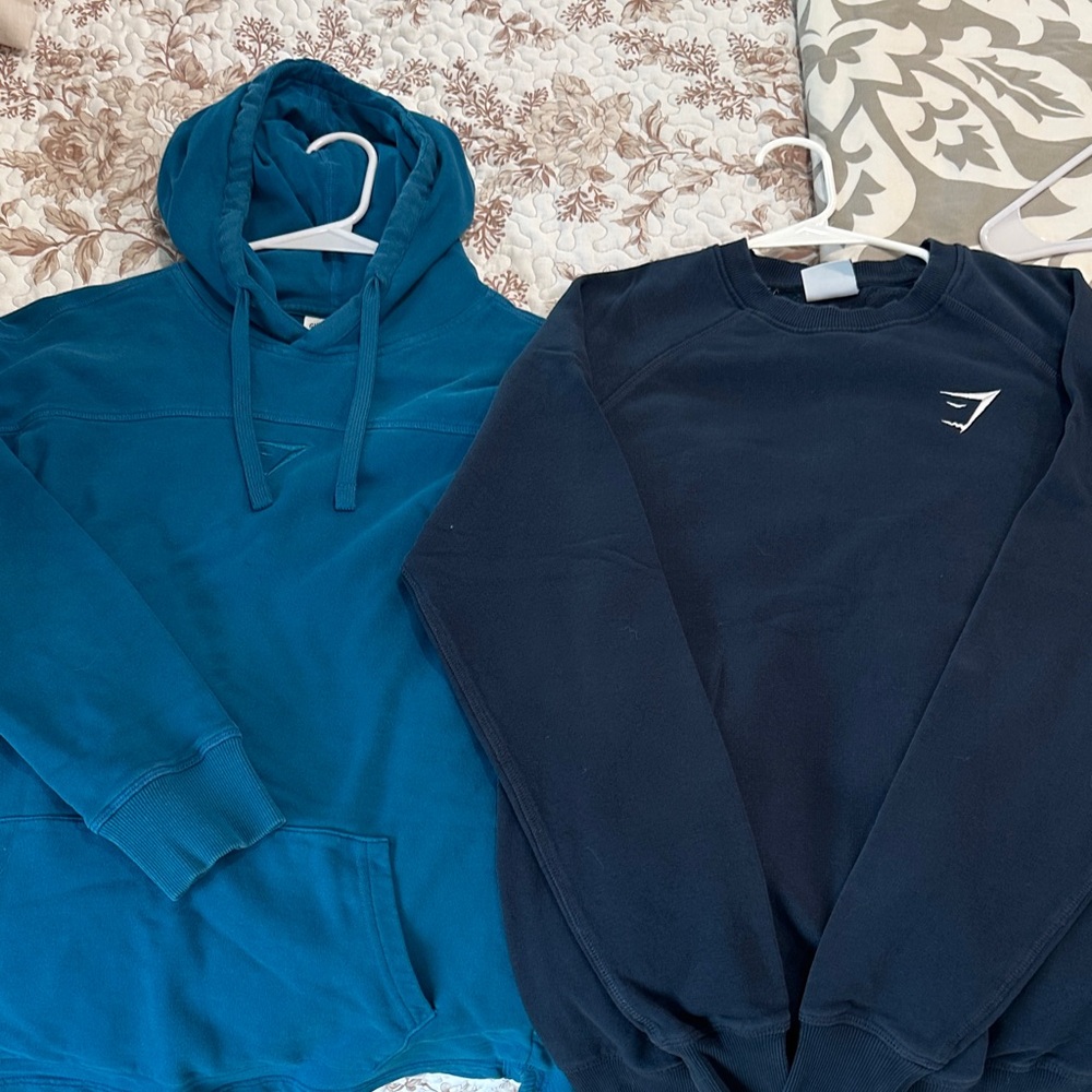 Gymshark Men's Navy Crewneck Sweatshirt